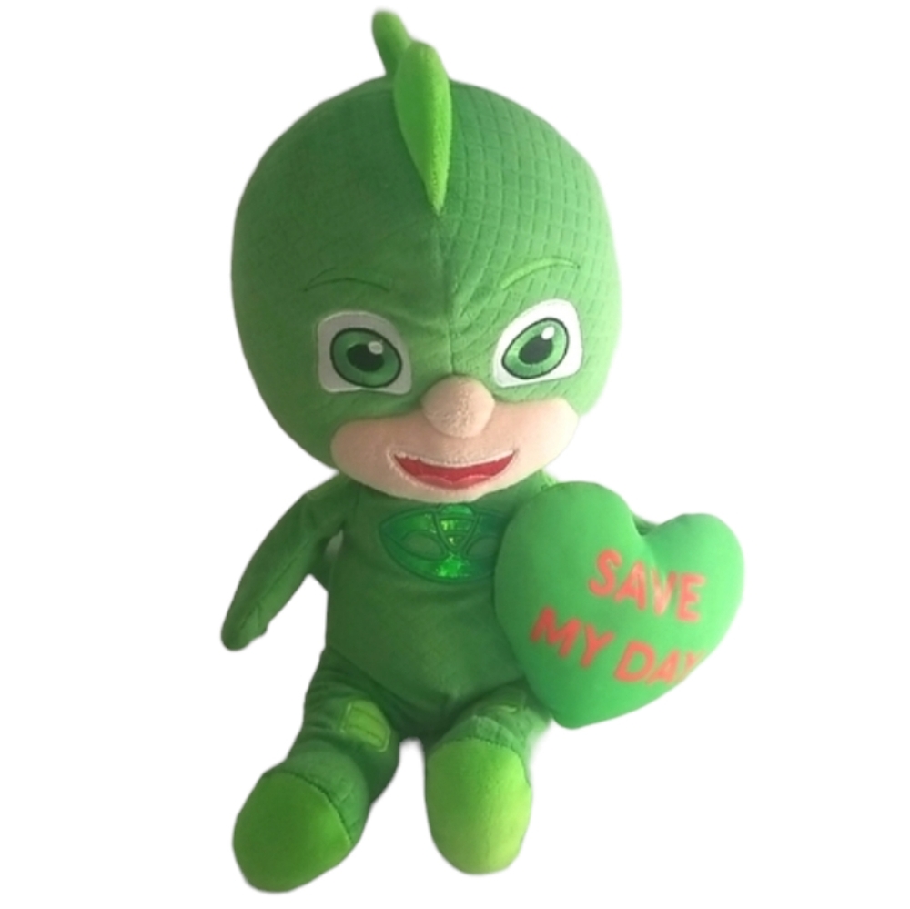 PJ Masks Green Gecko Plush with Heart (Save My Day) Valentine's